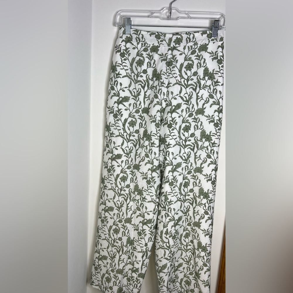 NWT LUCY PARIS Green Floral Summer Pants Size XS